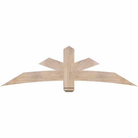 Ekena Millwork Alberta Smooth Timber Gable Bracket, Douglas Fir, 72"W x 21"H x 5 1/2"D x 5 1/2"F, 7/12 Pitch GBW072X21X0606ALB00SDF